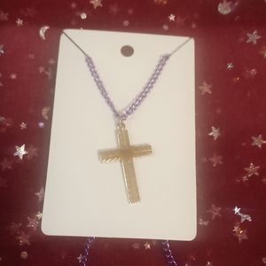 Gold cross necklace